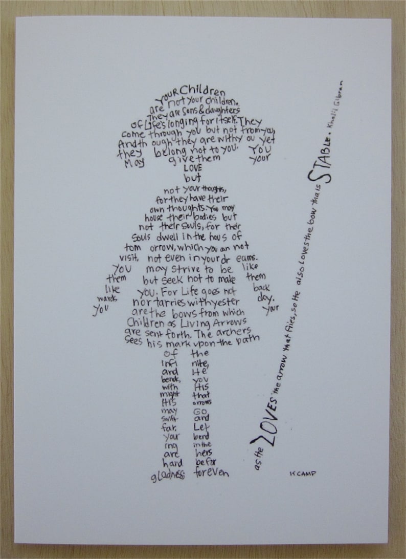 Our Children by Kahlil Gibran Etsy Australia