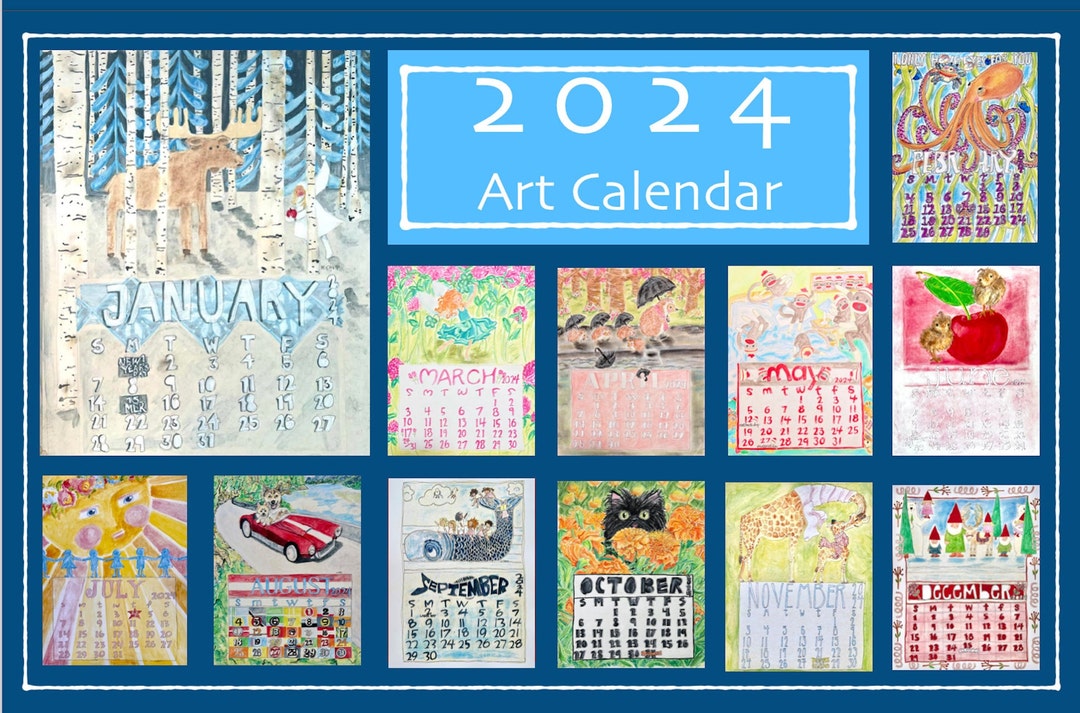 2024 Poster Calendar the 11x14 Wall Calendar Etsy