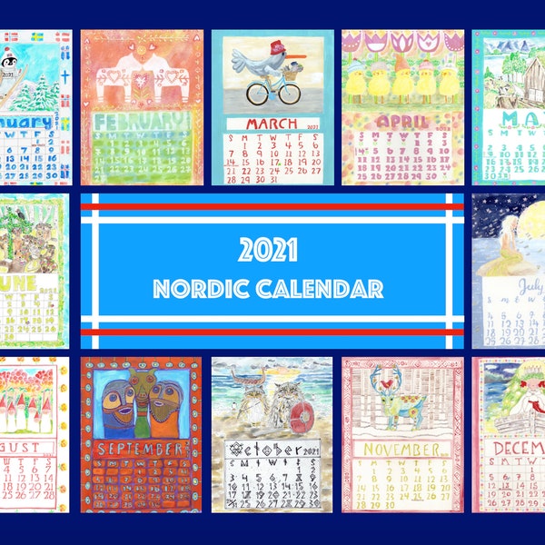 Nordic Calendar Etsy