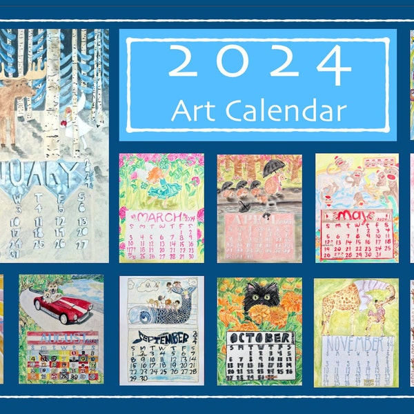 5x7 Desk Calendar 2024