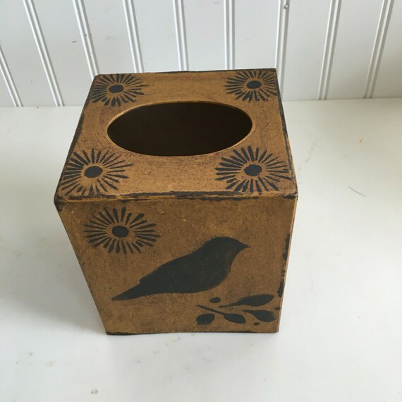 Paper Mache Vintage Tissue Box morikuma3776 Home & Living Prints