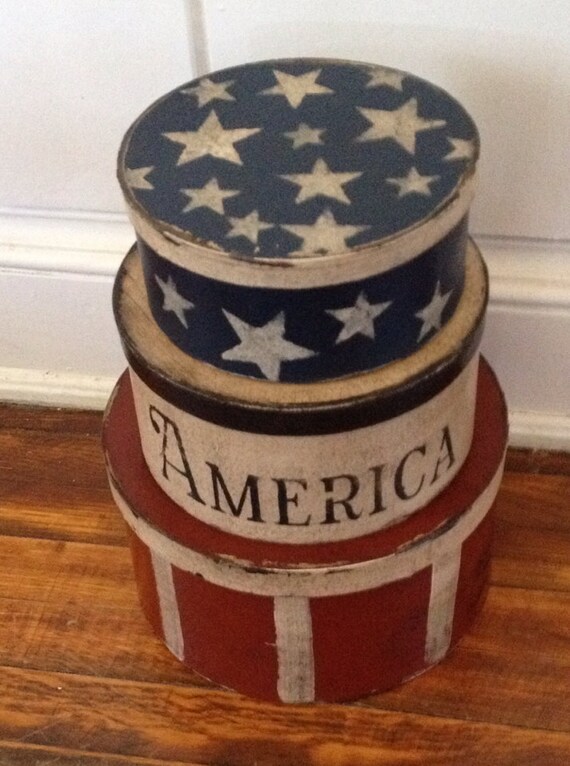 Download USA Set of Paper Mache Boxes | Etsy