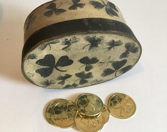 Paper Mache Shamrock Box 104