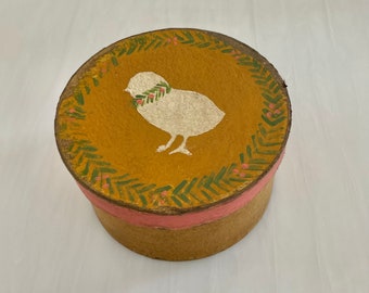 Easter Chick  Paper Mache  Box