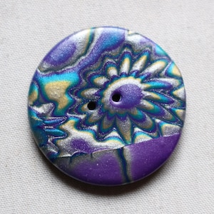 Gold, Silver Blue and Purple 2 to 2 1/2inch Buttons, No. 17