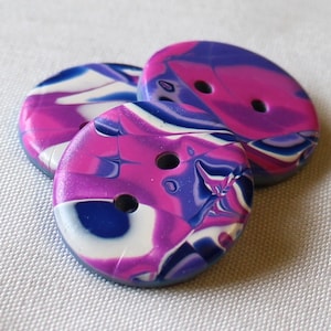 Große handgefertigte bunte Knöpfe, 1 Zoll Knöpfe, 2,5 cm Knöpfe, 1 1/2 Zoll, Mokume Gane Knöpfe, No. 21