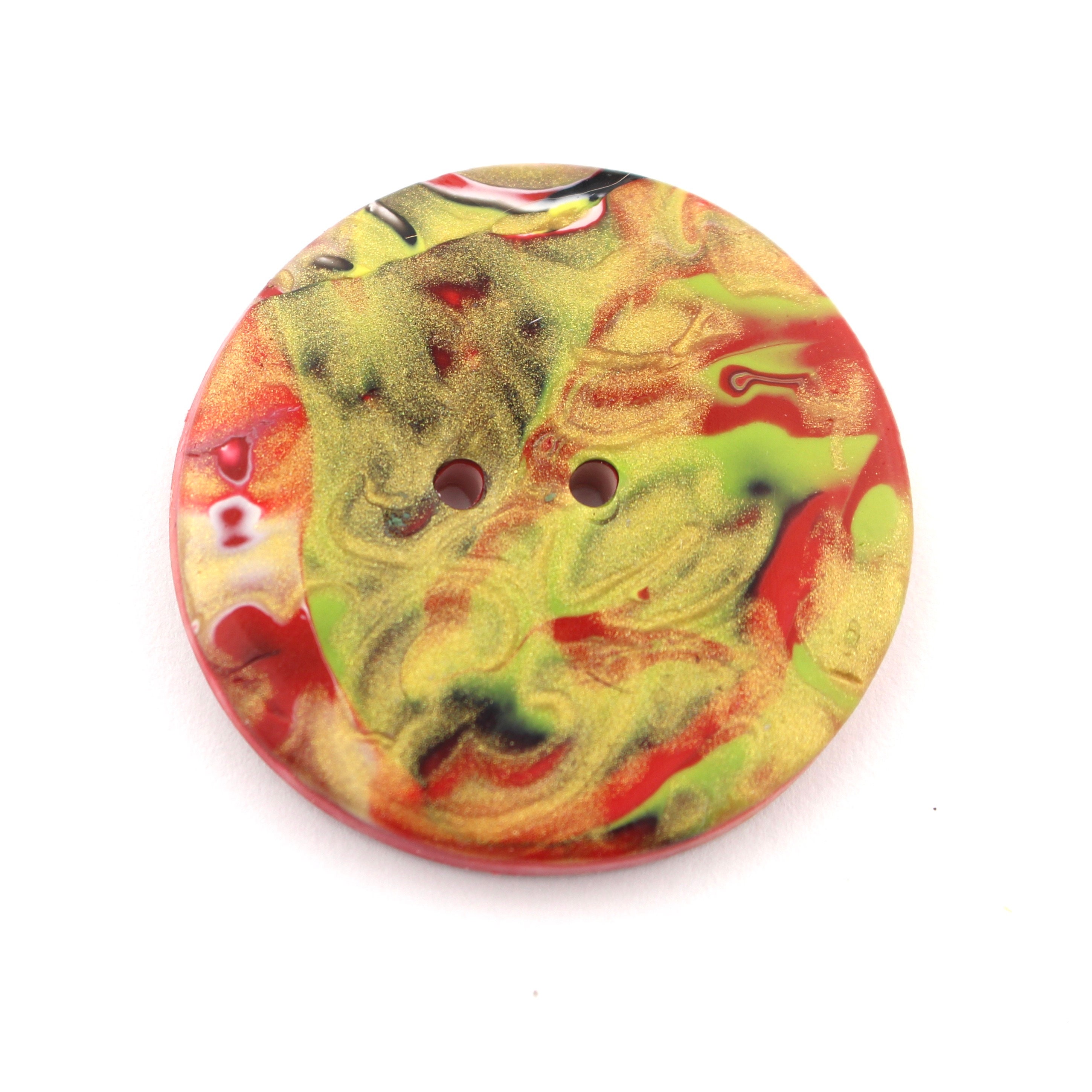Large Colorful Buttons Handmade Buttons Fancy Big Buttons 1 Inch Button ...