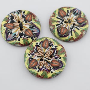 Large Unique button Handcrafted button, 1 1/4 inch buttons, 1 1/2 inch button, No. 42 1 1/2 inch set of 3