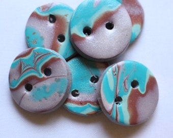 Small Mokume Gane Buttons, 3/4 inch, No. 415