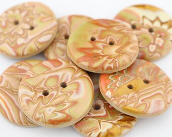 Big Handmade sewing buttons Buttons for knitting Large Mokume Gane Buttons, 1 inch buttons 2.5cm buttons No. 363