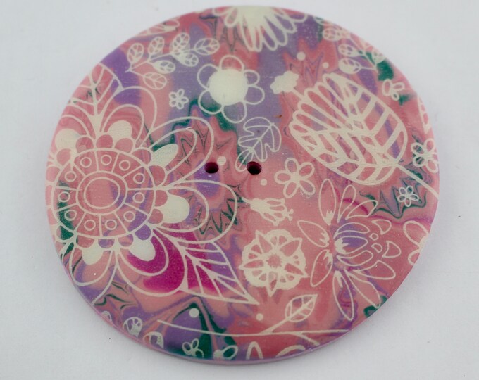 2 Inch Button Huge Floral Buttons 3 Inch, 2 Inch Buttons, No. 304 - Etsy