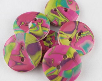 Large Sewing Buttons , colorful buttons, 1 1/4 inch button, 1 1/2 inch Buttons, No. 239