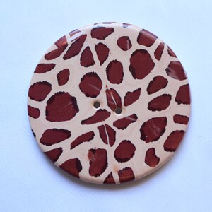 Extra Large Animal Print Button, 2 inch or 2 1/2 inch, no. 196