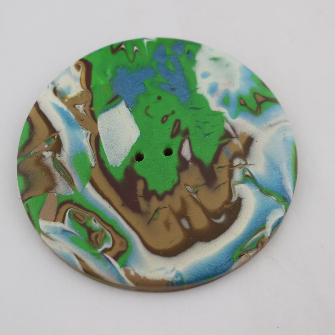 Round 3 Inch Button Huge 3 Inch Button, 2 Inch Buttons Polymer Clay, No. 267 - Etsy