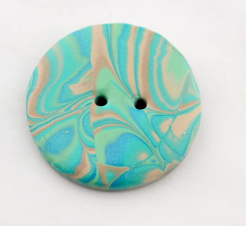 Big Seafoam, Aqua, and Sand Colored buttons, Beach Theme Buttons, 1 inch, 1 1/4 inch, 1 1/2 inch Buttons no. 349 image 2