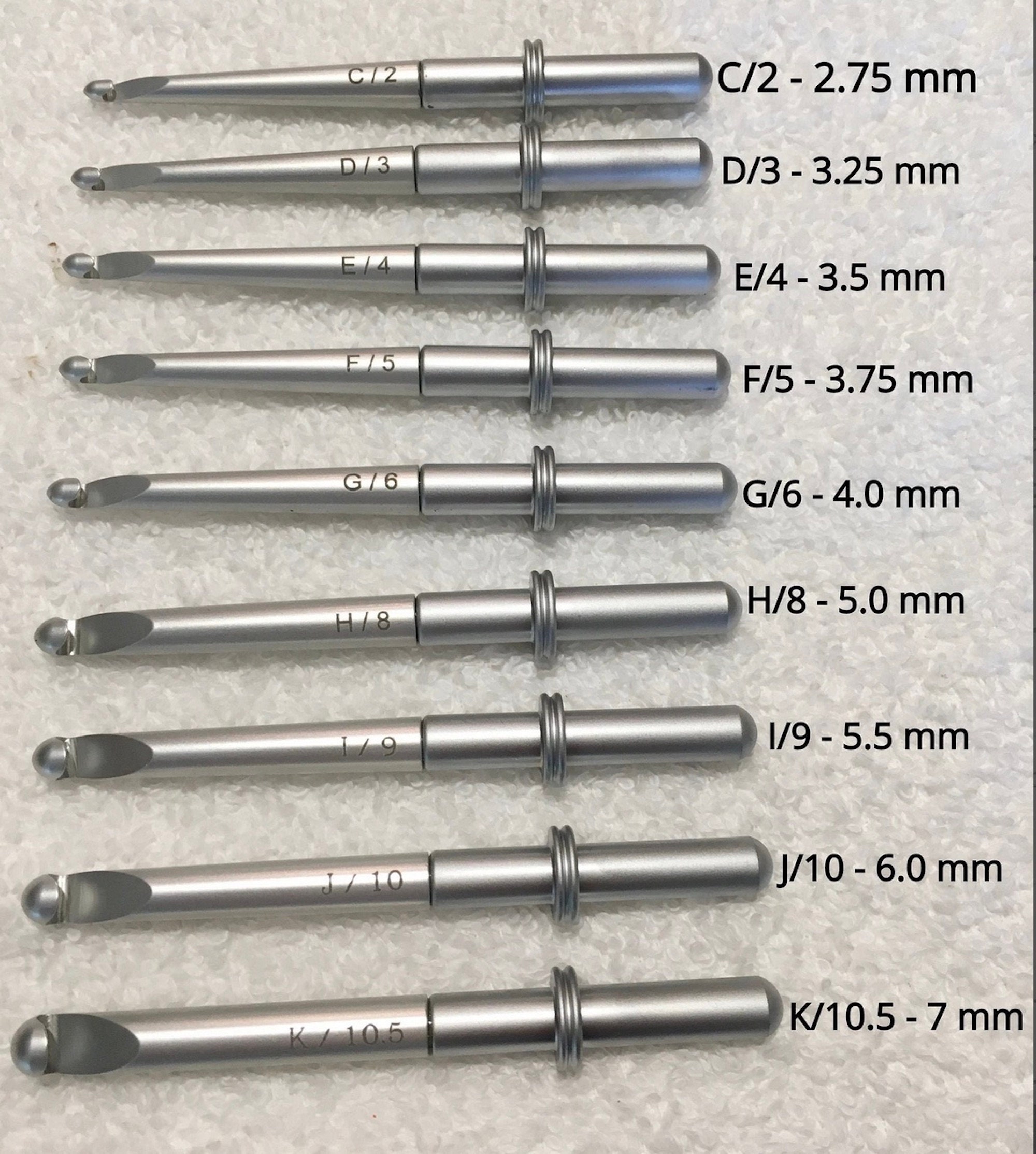 Interchangeable Crochet Hooks Only Hook Sizes C, D, E, F, G, H, I