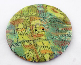 Huge 3 inch Button Extra Large polymer clay buttons 2 inch, unique buttons no. 292