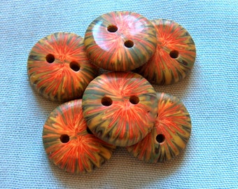 Small Orange Buttons, 3/4 inch  No. 74