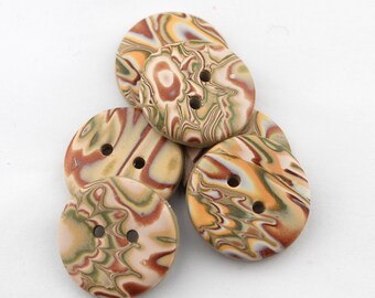 Big Handmade sewing buttons Buttons for knitting Large Mokume Gane Buttons, 1 inch buttons 2.5cm buttons, 1 1/2 inch No. 151