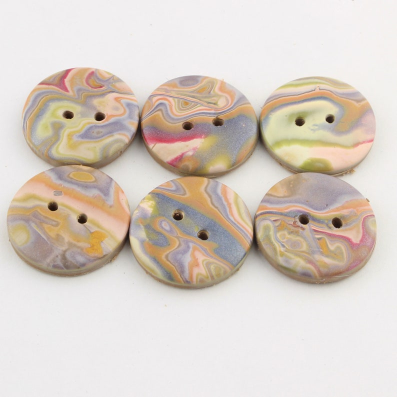Handcrafted large Buttons Buttons for Pillows, 1 1/4 button 1 1/2 inch Button, No. 279 image 5