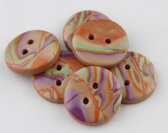 Large Sewing Buttons Custom buttons, Hand made buttons Polymer clay button, 1 inch (2.5 cm) buttons No. 291