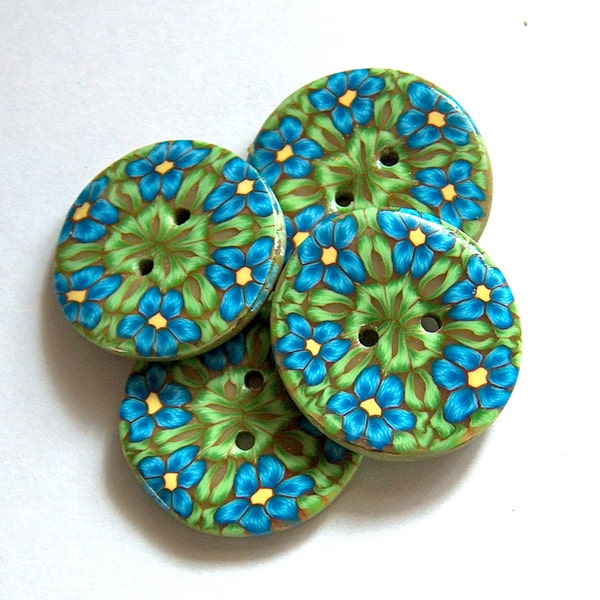 Blaue Blume Schaltflächen No.173 b