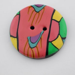 Big Colorful buttons handmade polymer clay buttons 1 1/4 inch or 1 1/2 inch button, no. 189 1 1/2 inch C