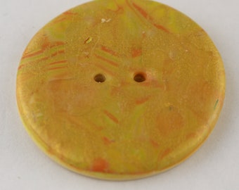 Large Handcrafted polymer clay button fancy button 1 1/2 inch 3.8 cm buttons, No. 274