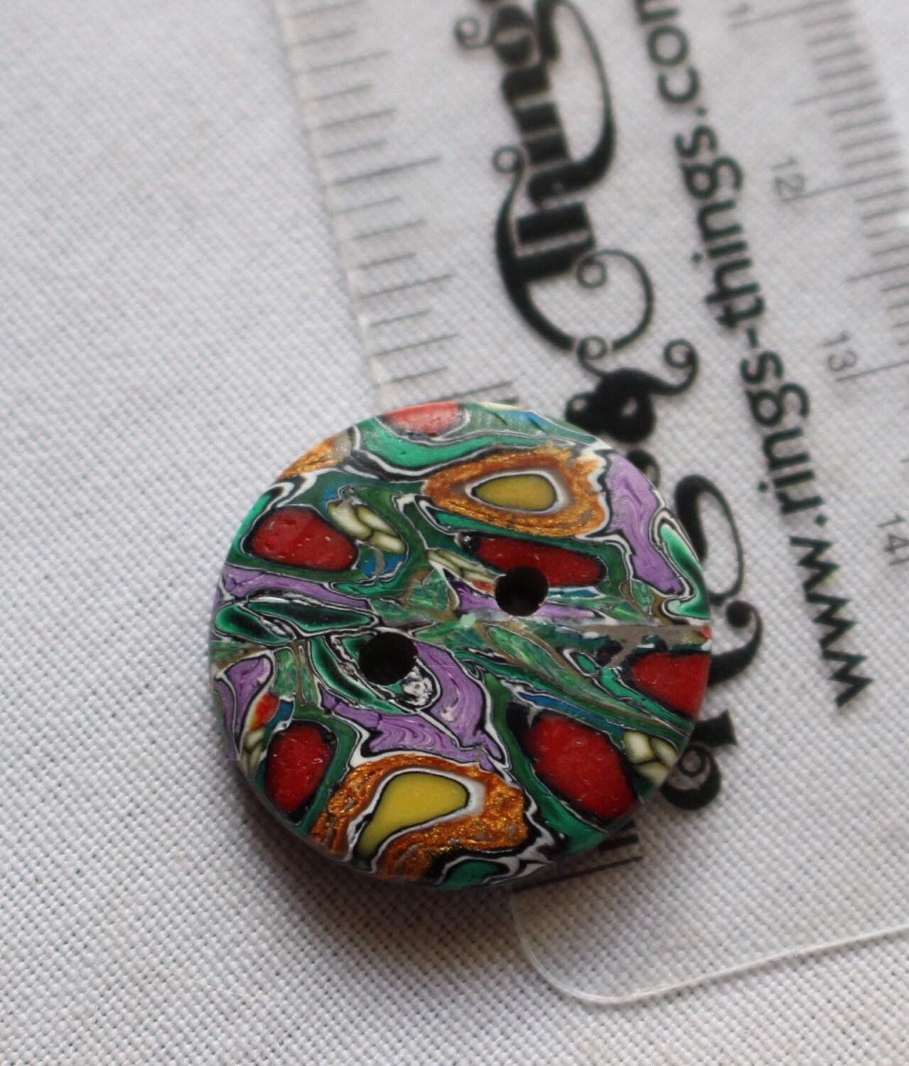 Polyclay Button Handmade Polymer Clay Buttons, Millefiori Design (1 Inch) No.357 - Etsy