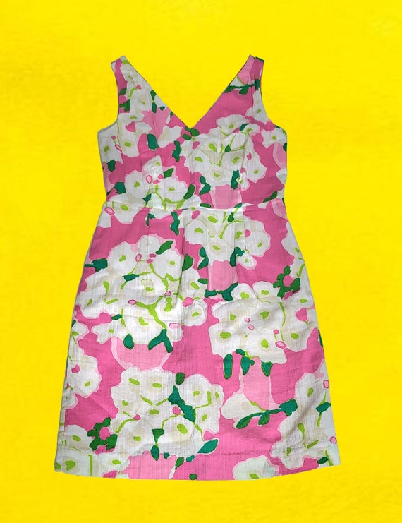 Rare Vintage Lilly Pulitzer Pink Floral Shift Dres