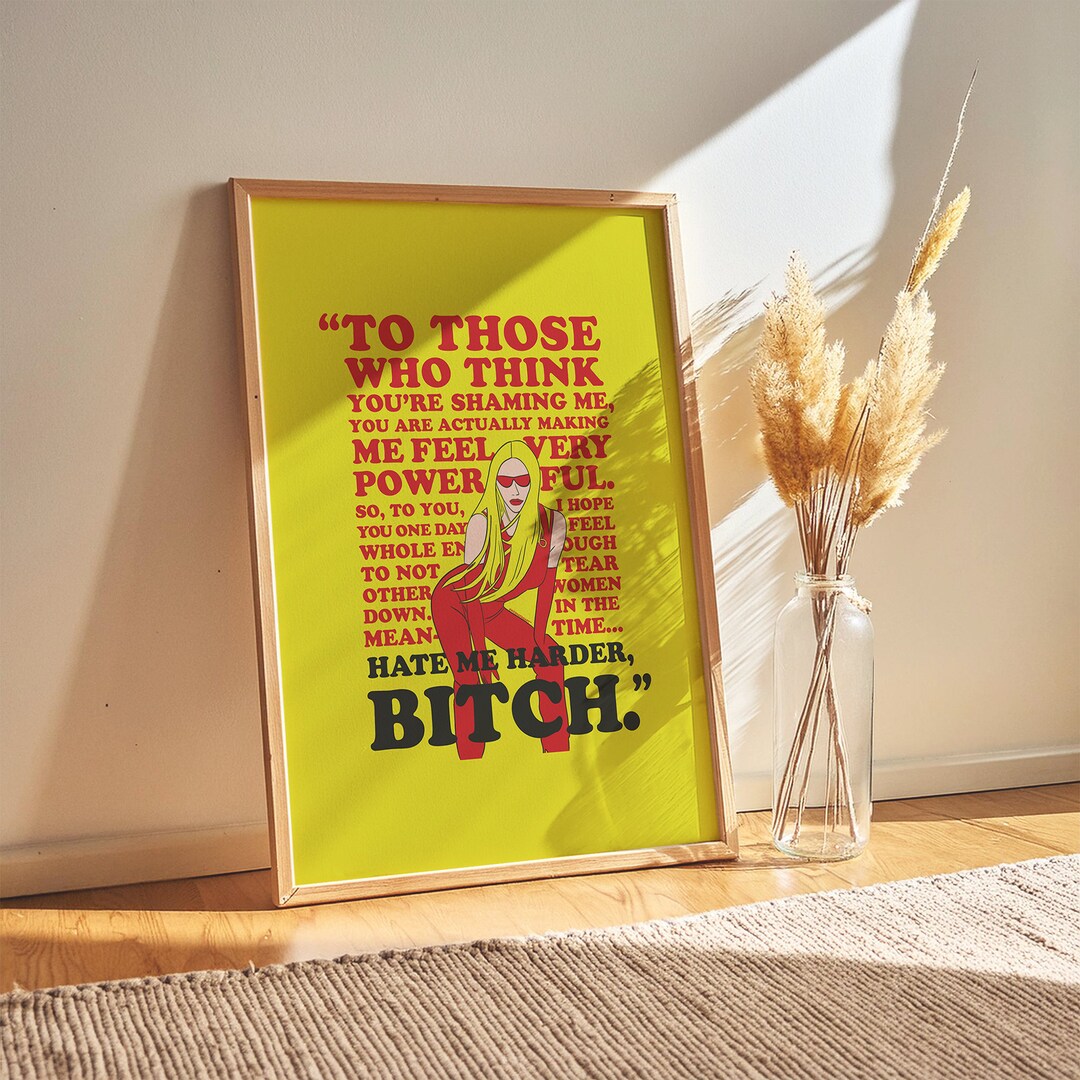Hate Me Harder, B***h Kesha Poster Digital Print Download Hi Res - Etsy