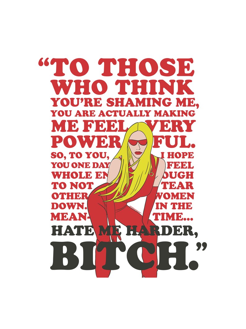 Hate Me Harder, B***h Kesha Poster Digital Print Download Hi Res - Etsy