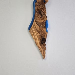 Mapa de Israel - Decoración de pared de madera y epoxi