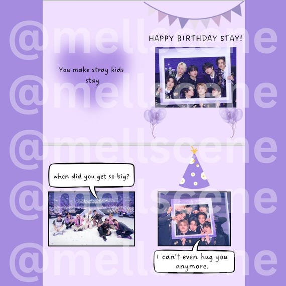 STRAY KIDS Birthday Card || Skz Birthday || Stray Kids Print