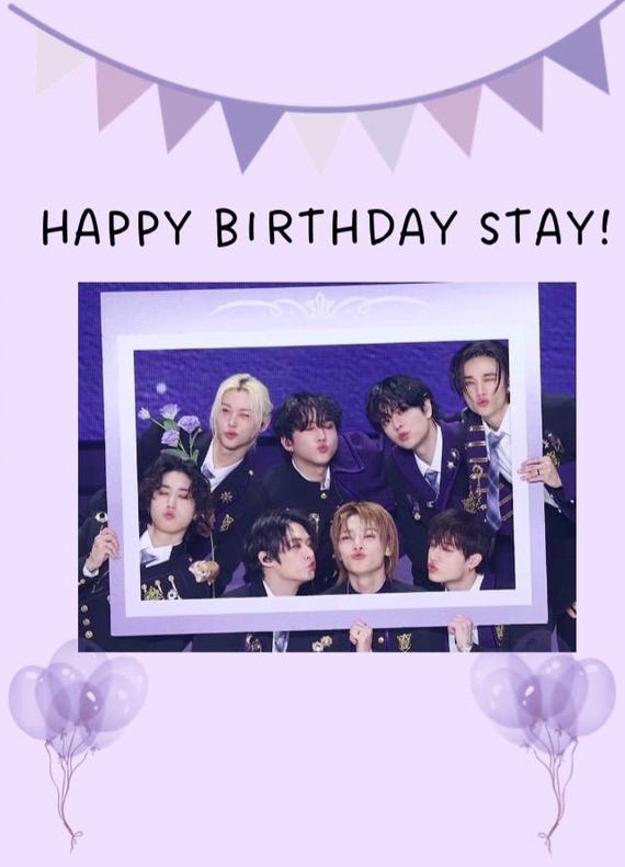 STRAY KIDS Birthday Card || Skz Birthday || Stray Kids Print