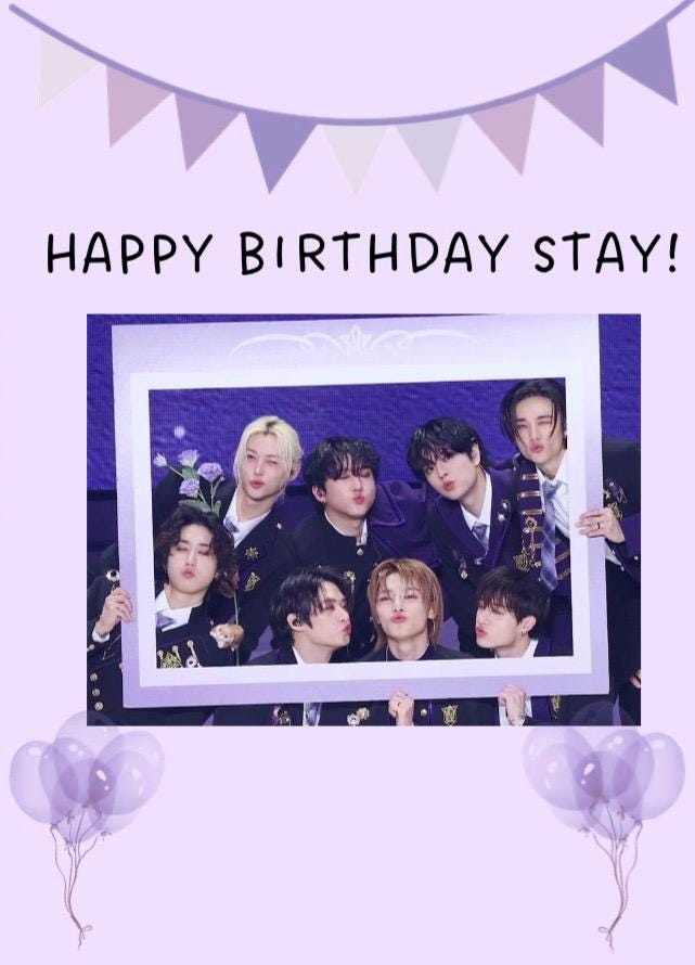 STRAY KIDS Birthday Card || Skz Birthday || Stray Kids Print