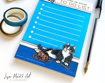 A6 Cat & Mouse To-Do List Notepad | Meow or Never | 50 Sheets