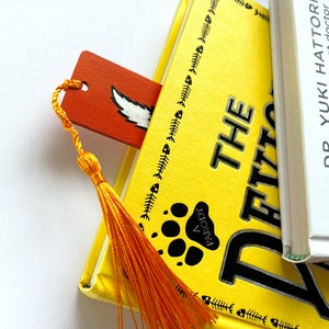Cat Butt Mini Bookmarks Hand Painted Wooden with Tassel image 9