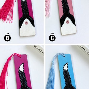 Cat Butt Mini Bookmarks, Hand Painted, Wooden with Tassel image 7