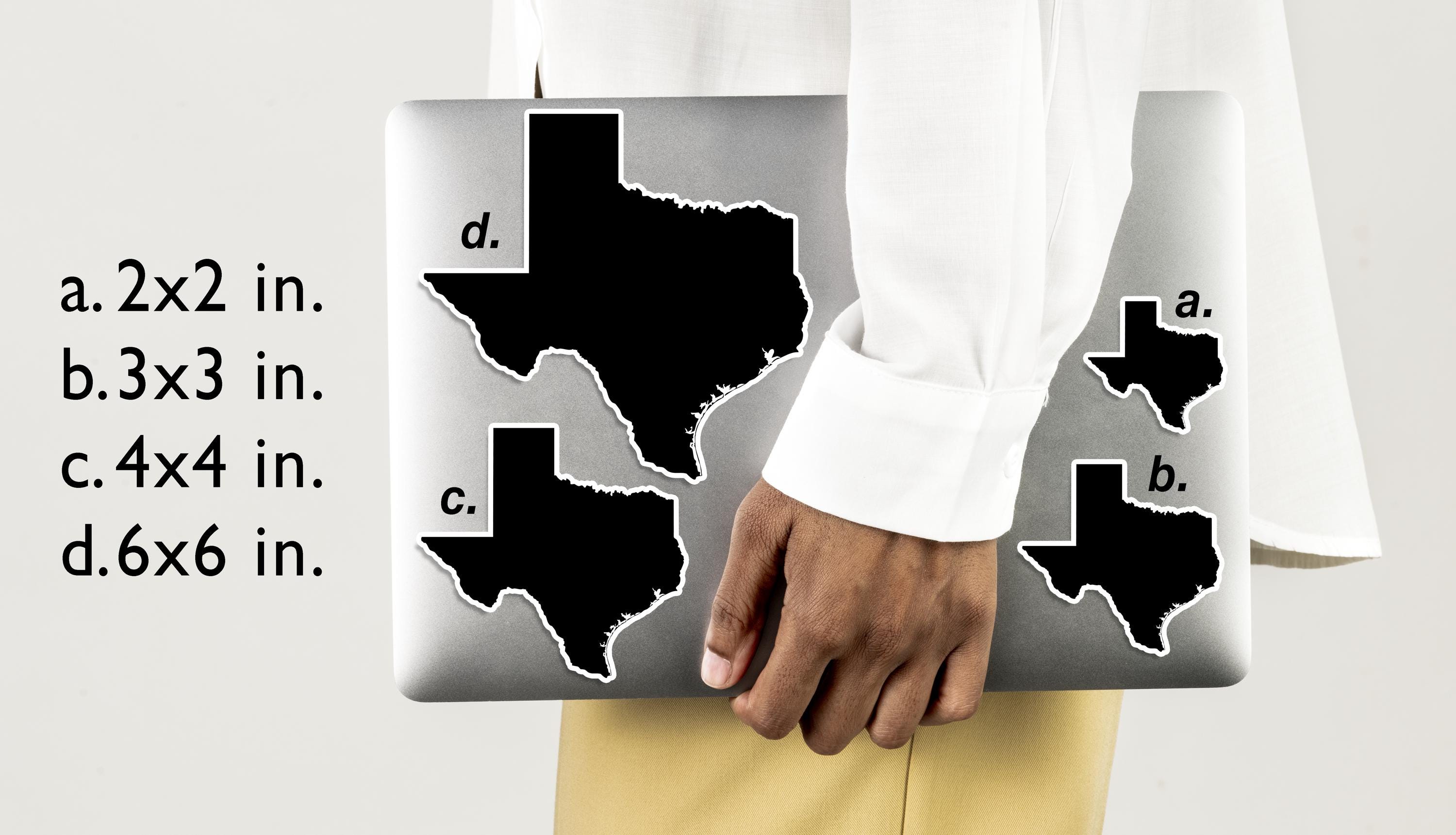 Texas Solid Color Texas State Sticker | TX | Solid Color | Tumbler Decal | Laptop Decal ...