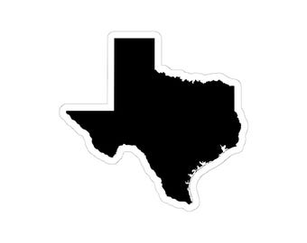 Pegatina del estado de Texas / TX / Color sólido / Calcomanía para vaso / Calcomanía para computadora portátil / Calcomanía troquelada