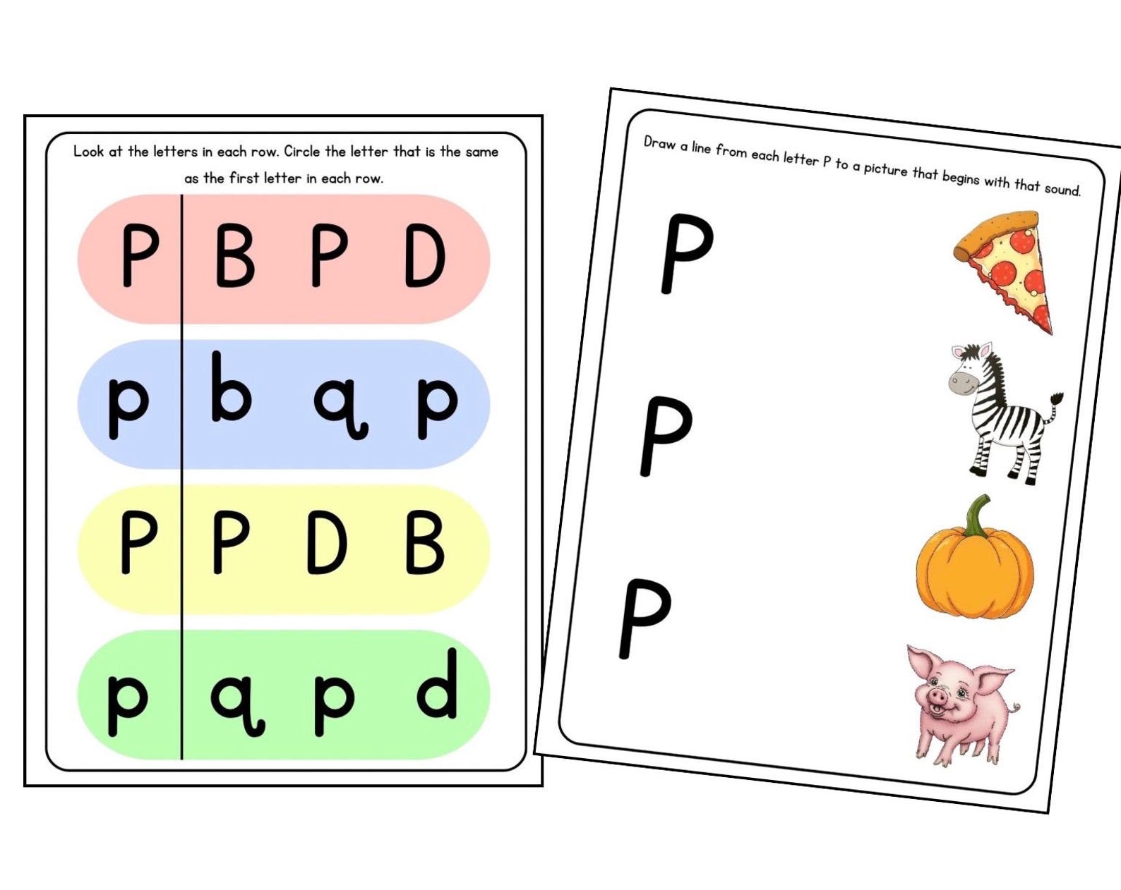 Letter P Preschool Activity Packet: Fun Learning Worksheets (digital ...