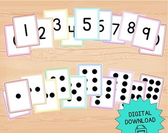 Preschool Numbers Flash Cards: Counting & Correspondence (Digital Download)