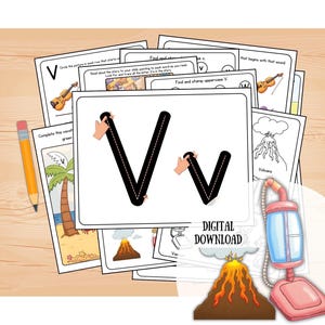 Letter V Preschool Worksheets | THE BEST Preschool Packet for Learning Letter V | Letter V Week | FUN Preschool Activity | Preschool Prints