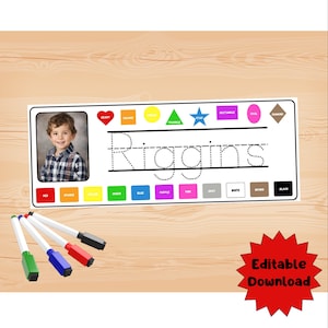 Plantilla de tarjeta de presentación para educación en el hogar preescolar para niños en edad preescolar Plantilla de Canva editable para personalización Plantilla digital