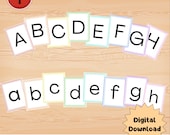 Preschool Alphabet Flash Cards: Uppercase & Lowercase (Digital Download)