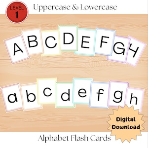 Cartes flash alphabet majuscules et minuscules Cartes alphabet préscolaire