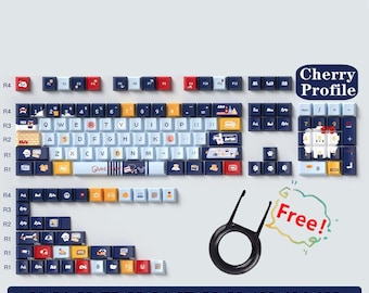 Cute Puppy Keycaps Set, Dog Anime Keycaps Set, Ergonomic Keyboard Suitable Keycaps, Cherry PBT 138 Artisan Keycaps, For Gaming Enthusiasts