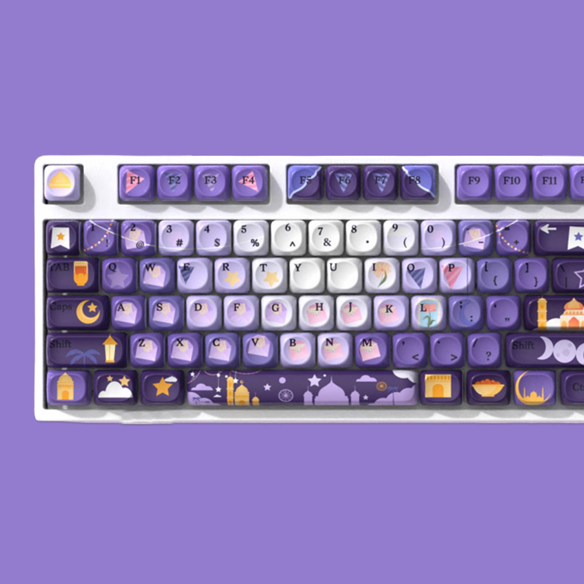 Fantasy Castle Theme Keycaps Set,moa Height Artisan Keycaps,flowers ...