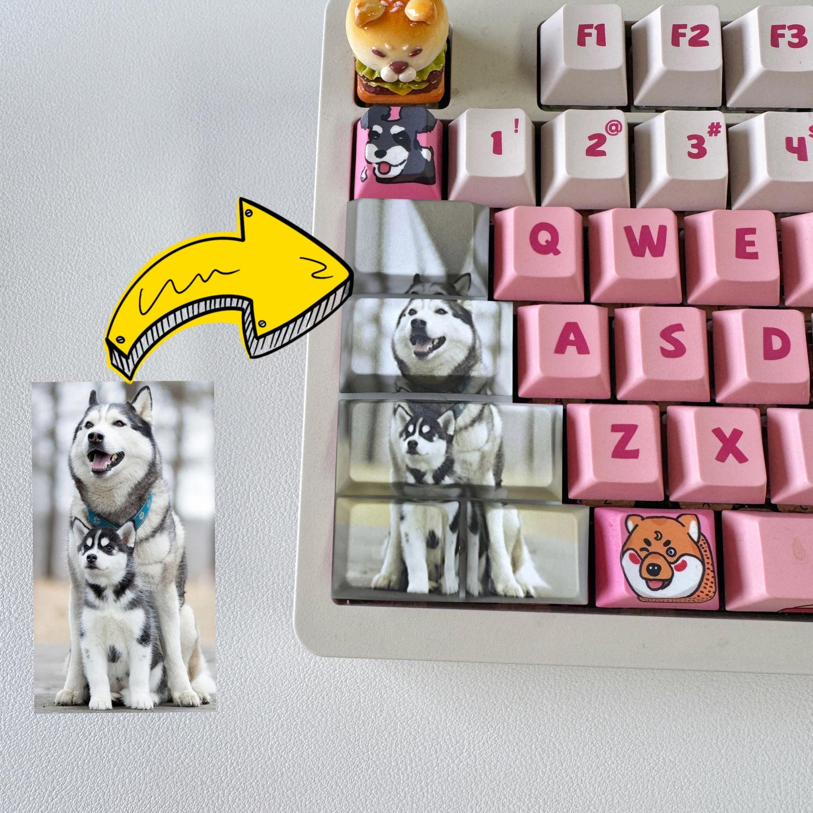 Personalized Keycaps With Your Photo, Gaming Keyboard Keycaps, Custom ...